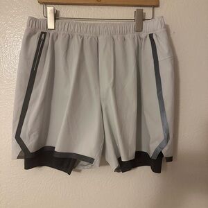 lululemon athletica Gray and Black Athletic Shorts